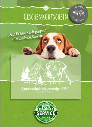 Geschenkgutschein der Hundeschule Bayerischer Wald