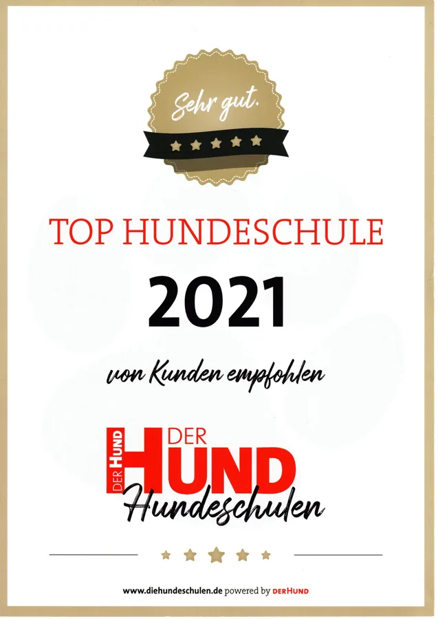 Auszeichnung Top Hundeschule 2021